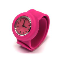 Colorful customize logo kids watch wholesale promotional gift silicone slap watch case